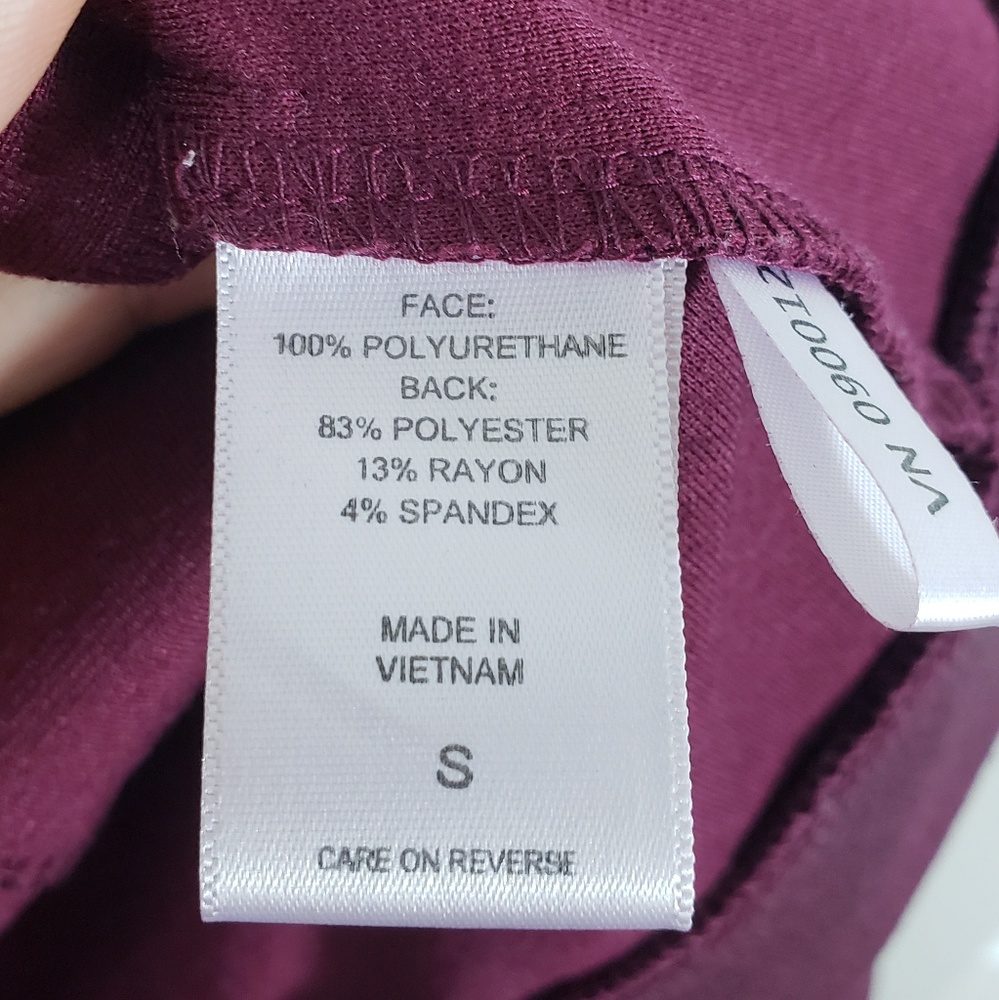 Burgundy Wine Colored Slant Zip Hooded Sweatshirt - Picture 7 of 7